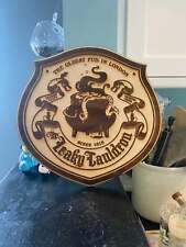 Leaky Cauldron Wall Art, woodwork pyrography picture
