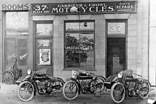 1916 Photo Carriker & Crowl Indian Motorcycle & Bicycle Dealer-Orange, Calif. picture