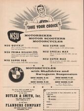 1957 BMW & NSU Dealers Butler & Smith / Flanders - Vintage Motorcycle Ad picture