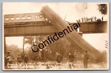 Real Photo 1911 Lehigh Valley Railroad Train Wreck Nr Rochester NY RP RPPC M145 picture
