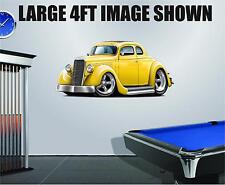1934 Ford Coupe 302 Streetrod Cartoon Car Decal Graphic Corhole Tool Box Trailer picture
