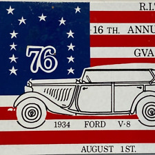 1976 Rochester Institute 1934 Ford V-8 Antique Car Show Genesee Valley Plaque picture