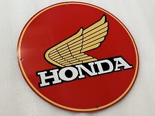 12in Honda Motorcycle Dealer Vintage Style Heavy Metal  Steel Sign picture