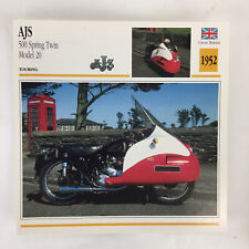 AJS 500 Spring Twin Model 20 - 1952 Spec Sheet Info Card  picture