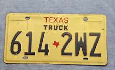 Old Texas Truck License Plate - Red Texas separator  614*2WZ picture
