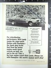 ADS 1969 Dick Landy Charger Champion spark plug & Nickey 1970 Chevrolet Chevelle picture