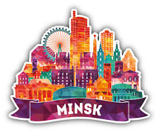 Minsk City Art View Belarus Car Bumper Sticker Decal 5'' x 4'' picture
