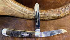 1981 Case XX 6254 Trapper 9 Dot Folding Knife, Jigged Bone,Mountain Man 1 of 150 picture