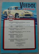 Poster Veedol 1958 Motor Oil Erfolge Successes flyer Mercedes illustration A picture