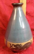 Vintage Indigenous Pottery Vessel Redware Ritual Dragon Fire Panther 12