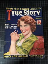 Vintage 1937 True Story Magazine Cover - Jeanette MacDonald picture