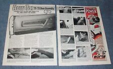 1971-73 Ford Mustang Door Restoration How-To Tech Info Article  picture
