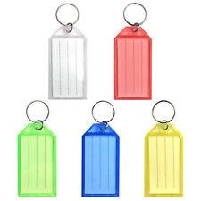 10-100 PCS Plastic Key Tags with Split Key Ring Label Window Name Tags Coded ID picture