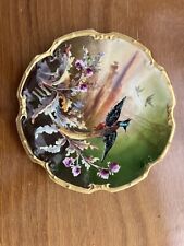 Antique Large Limoges France Handpainted Bird Charger Plate picture