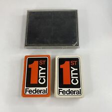 Hoyle 1st City Federal 2-Decks Plastic Coated Playing Cards picture