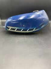 Blue Vintage Yamaha Motorcycle Gas Tank picture