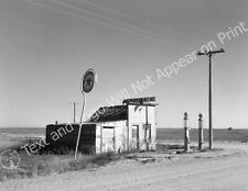 1937 Abandoned Gas Station, Western North Dakota Old Photo 8.5