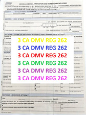 DMV REG 262 Form Pack Of 3 Vehicle / Vessel Transfer and Reassignment Form picture