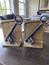 Rare Heavy Vintage Freedom Key Bookends picture