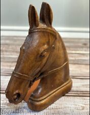 Vintage Syroco Wooden Horse Head Bookend ONE picture