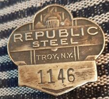 Vintage Employee Pin Badge Republic Steel Troy, NY #1146 picture