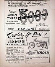 1952 The Famous James Motorcycle 197cc Captain De Luxe Muskegon MI - Vintage Ad picture