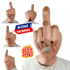 Halloween Mask Scary Despise Middle Finger Latex Full Head Costume Party Cosplay picture
