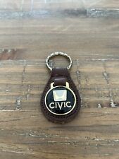 VINTAGE Honda Civic Keyfob, Leather and Gold picture