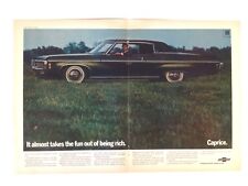 1969 Chevrolet Caprice Vintage Original Centerfold Print Ad Chevy Automobile picture