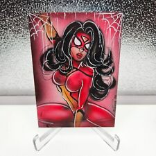 Rare 2014 Marvel Masterpieces Sketch Card by Bianca - Spider-Woman 1/1 Art 🕷️🎨 picture