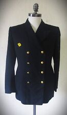 40's Vtg US Navy Wool Jacket Dress Service Double Breasted Ruptured Duck Size 40 picture