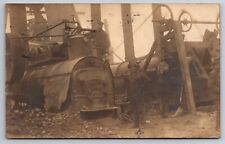 Train Engine Railroad Yard Oshkosh Wisconsin WI 1907 Real Photo RPPC picture