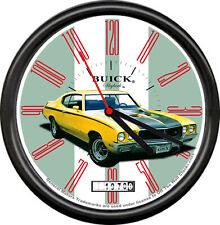 Licensed 1970 Yellow Buick Skylark Muscle Car General Motors Sign Wall Clock picture