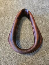 Horse Collar  Western Decor Rustic Yoke Worn Leather Barn Brown Antique picture