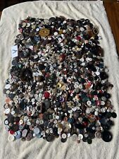 10 Pound Lot Assorted Buttons Multi Color Shape Size Material Mostly Round VTG picture