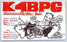 QSL CB Ham Radio Card K4BPG Gainesville Georgia Vtg Hall County OH 1955 Card picture