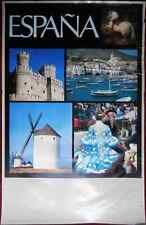 Original Poster Spain Espana Tourism Windmill Castle Sea Horse People 1982 picture