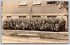 CMBA Convention Sandusky Ohio Men in Suits American Flag c1910 Real Photo RPPC picture