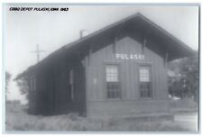c1963 CB&P Depot Pulaski Iowa Railroad Train Depot Station RPPC Photo Postcard picture