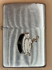 Vintage 1962 Fisk Tires With Man In White Emblem Chrome Zippo Lighter picture