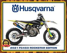 Husqvarna - FC450 Rockstar Edition - Motocross - 2021 - Metal Sign 11 x 14 picture