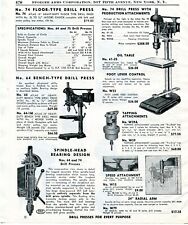 1949 Print Ad of Atlas No 74 Drill Press & 64 Bench Press picture