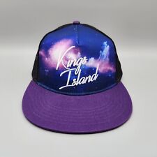 Kings Island Hat Cap Galaxy Amusement Park Souvenir Snapback Mesh Black Purple  picture