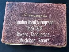 autograph Book London Hotel   1958 50+, Conductors  , Boxers , Racing see photos picture