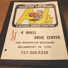 AJ's 4 Wheel Drive Center Fiberglass Jeep Bodies Williamsport PA 8.5x11 Brochure picture