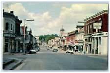 c1950's Queen Street Main Business District Ontario Canada Postcard picture