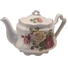 Vintage Arthur Wood Teapot Roses Gold Gilt England #6485 Tea Pot picture