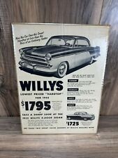1955 Willys Hardtop Car Sedan Low Price Economy 4-Door Vintage Print Ad  picture