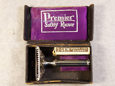GEM 1912 Vintage Single Edge Safety Razor - Short Handle w/Box picture