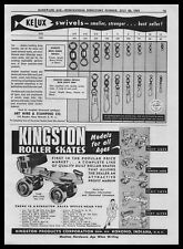 1954 Kingston Products Corporation Roller Skates Kokomo Indiana Vintage Print Ad picture